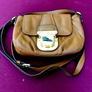 Michael Kors Charlton Tan leather small crossbody